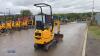 2021 JCB 8008CT rubber tracked excavator (s/n 3041822) with bucket, blade, piped & expanding tracks - 5