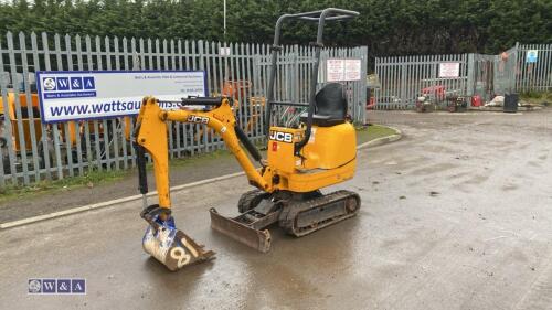 2021 JCB 8008CT rubber tracked excavator (s/n 3041815) with bucket, blade, piped & expanding tracks