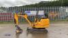 2021 JCB 8008CT rubber tracked excavator (s/n 3041815) with bucket, blade, piped & expanding tracks - 2