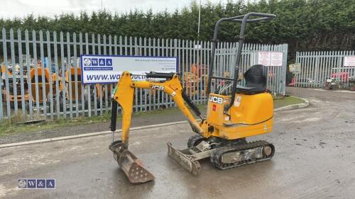 2021 JCB 8008CT rubber tracked excavator (s/n 3041857) with bucket, blade, piped & expanding tracks