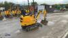 2021 JCB 8008CT rubber tracked excavator (s/n 3041857) with bucket, blade, piped & expanding tracks - 7