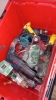 Box of various cordless power tools