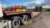 2012 MONTRACON tri axle low loader trailer with hydraulic rear ramps (s/n N103460)