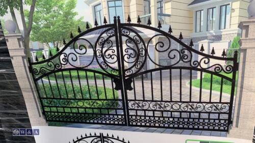 Pair of entrance gate with ornate design (suit 14ft entrance)