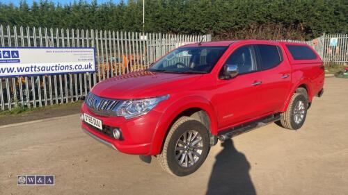 2016 MITSUBISHI L200 WARRIOR DCB pick-up with full leather (DT65 DUU)(V5, MoT, manuals & spare keys in office)(CATEGORY S INSURANCE LOSS)