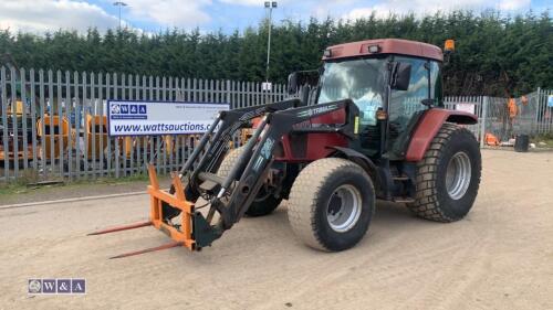 1999 CASE CX100 MARK 3 90hp 4wd tractor c/w TRIMA PRO loader, grass tyres, air conditioning, 40k gear box, Perkins 4.4 engine (V868 XDO)(s/n JJE1012194AQUO38984F) (V5 in office)