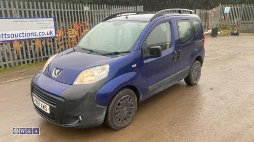 2011 PEUGEOT BIPPER TEPEE OUTDOOR HDI diesel car with twin sliding doors (KN61 XWS)(MoT 23rd December 2024)(V5 in office)