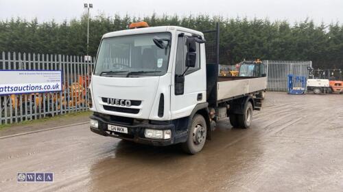 2014 IVECO EUROCARGO 7.5t dropside tipper wagon (G14 MKM)(MoT 31st December 2024)(V5 & MoT in office)