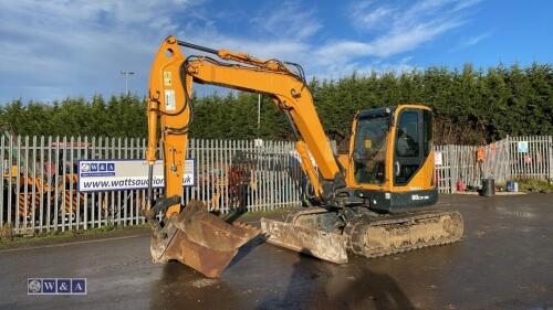 2018 HYUNDAI ROBEX 80CR-9A rubber tracked excavator (s/n J0001015) with 3 buckets, check valves, off-set, blade, piped & Q/hitch