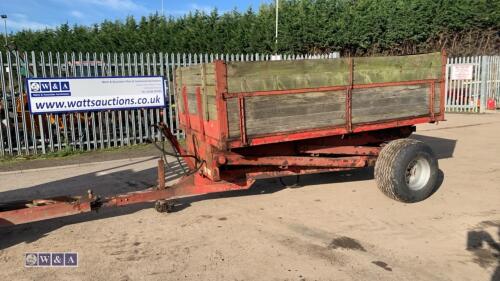 Single axle high lift dropside trailer c/w grain shoot