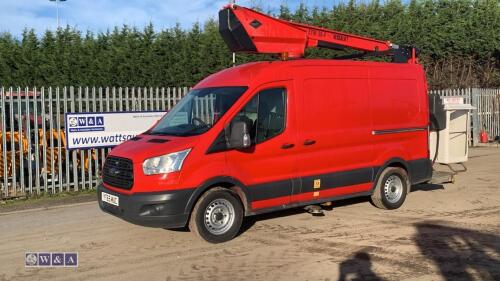 2015 FORD TRANSIT 350 6-speed van with VERSALIFT ETM-36-F cherry picker (YT65 MUC)(MoT 31st July 2025)(V5 & MoT in office)