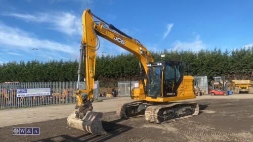 2019 JCB 140XLC steel tracked excavator (s/n 2705130) with 3 buckets, piped & Q/hitch