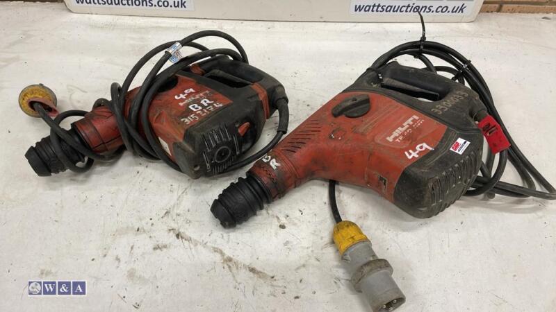 2 x HILTI TE30/TE40 110v SDS breakers