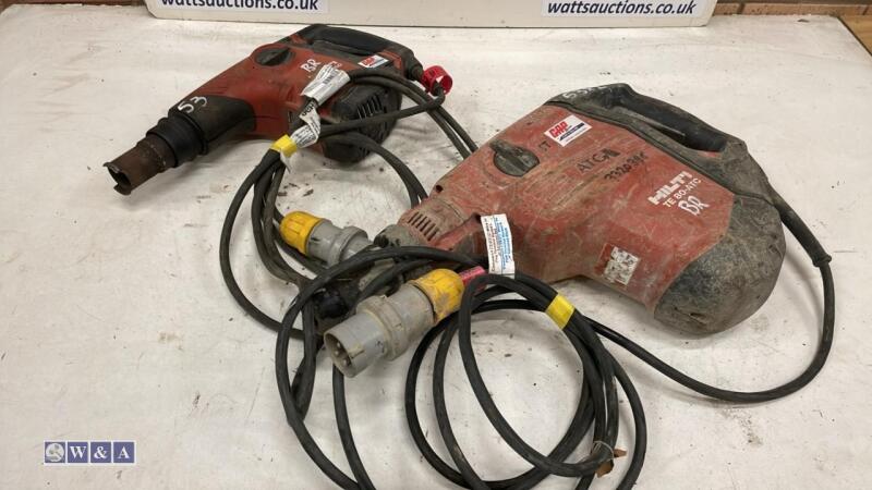 2 x HILTI TE300/TE80 110v SDS breakers