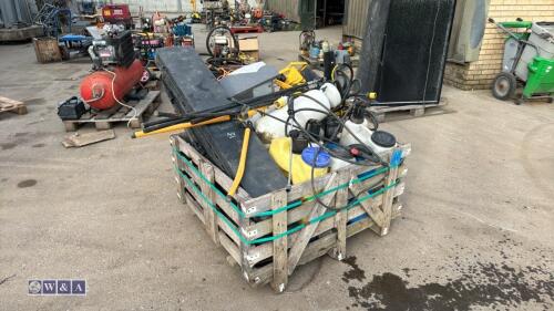 Crate of miscelleanous including spray bottles