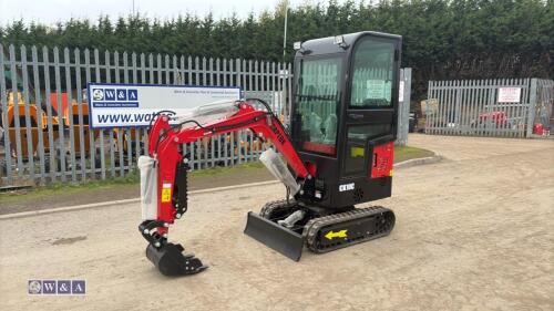 2024 CAPTOK CK10C rubber tracked excavator (s/n 24072006) with thumb, bucket, blade, piped & cab