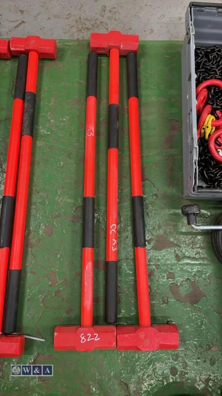 3 x flexible handle anti vibration sledge hammers