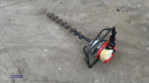 CLARKE petrol post hole borer c/w auger