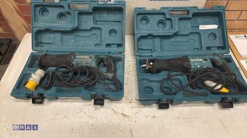 2 x MAKITA 110v reciprocating saws c/w cases