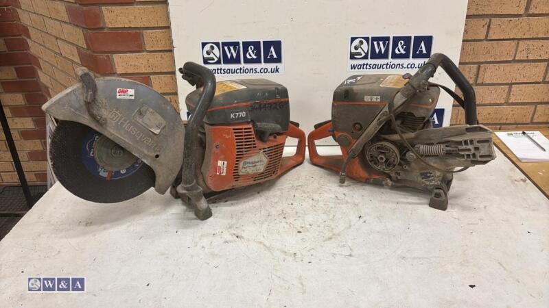 2 x HUSQVARNA K770 petrol stone saws