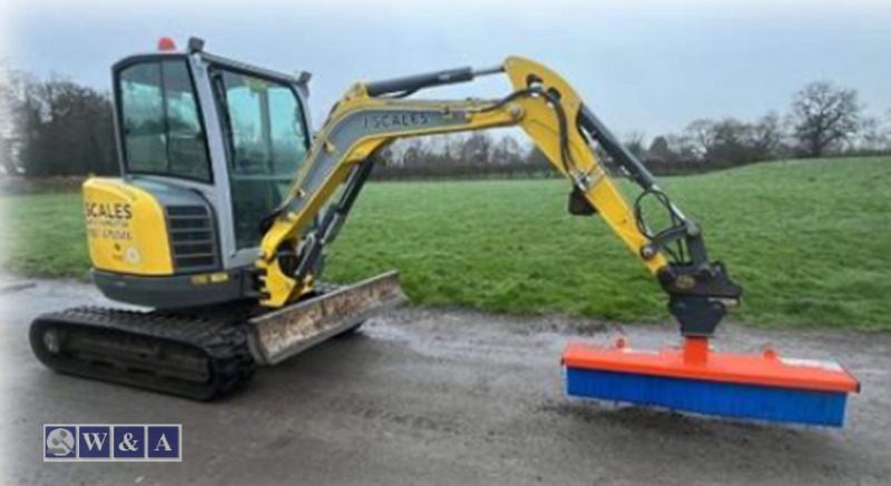 Excavator mounted push brush - Kindly donated by SWEEPER SOLUTIONS