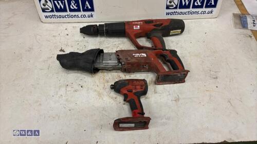 HILTI tek driver, stud gun & reciprocating saw