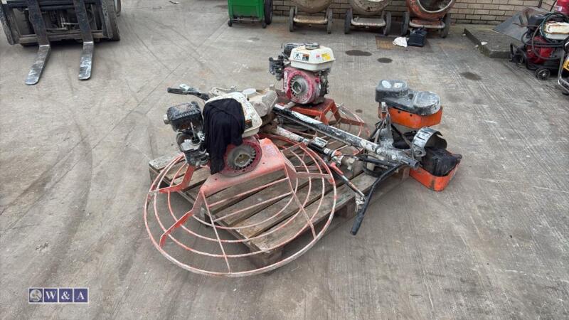 Pallet of REDBAND concrete power floats spares