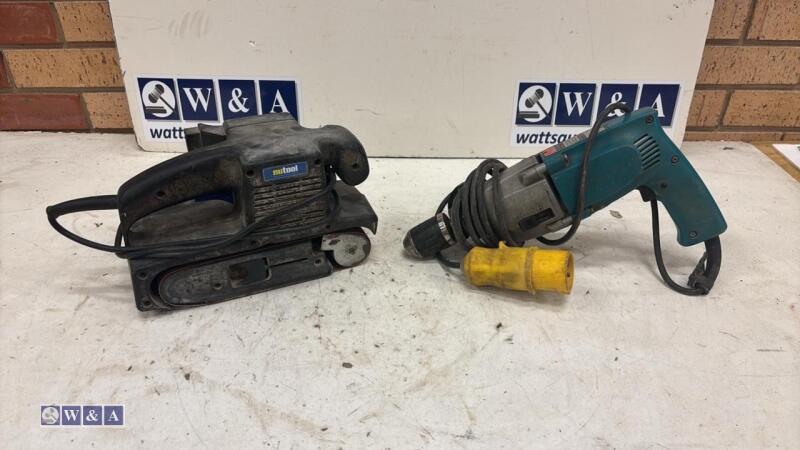 MAKITA 110v drill & NUTOOL 240v belt sander