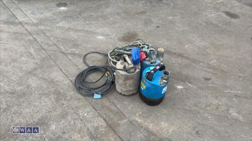 3 x 110v submersible pumps