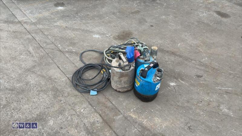 3 x 110v submersible pumps