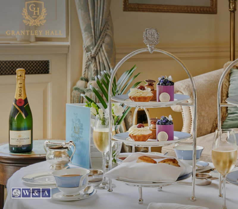 Champagne Afternoon Tea for 2 at Grantley Hall - Kindly donated by BUNTONS PLANT HIRE