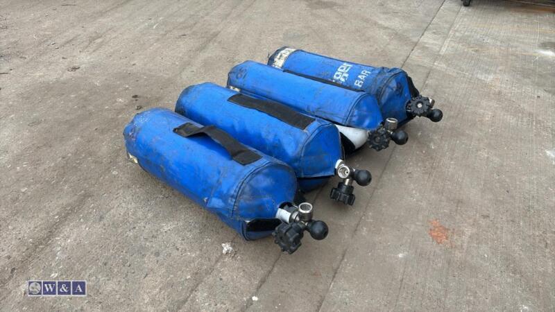 4 x DRAGER high pressure air cylinders