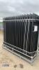 28 x 2m high x 2.4m long powder coated fencing panels & 29 fence posts (67m) - 8