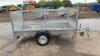 8 x 4 single axle trailer c/w mesh sides & ramp door (unused) - 6