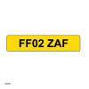 Number plate: FF02 ZAF (Copy of retention certificate in office)