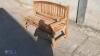 Teak garden bench (approx 150cm) - 2