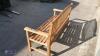 Teak garden bench (approx 150cm) - 4