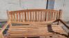 Teak garden bench (approx 150cm) - 4