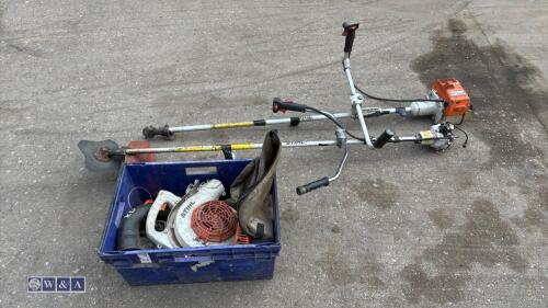 2 x STIHL strimmers c/w box of STIHL parts