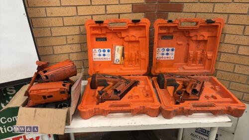 2 x PASLODE IM360Ci nail guns c/w cases & box of parts