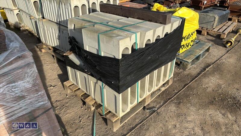 Pallet of drainage kerbs