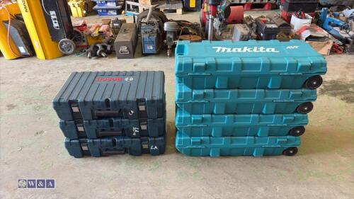 3 x BOSCH breaker cases & 4 x MAKITA breaker cases