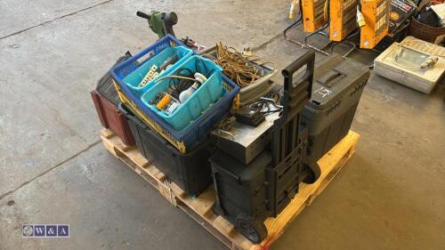 Pallet of mixed equipment including hand tools