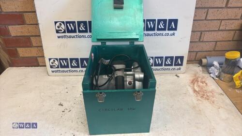 240v circular saw c/w case