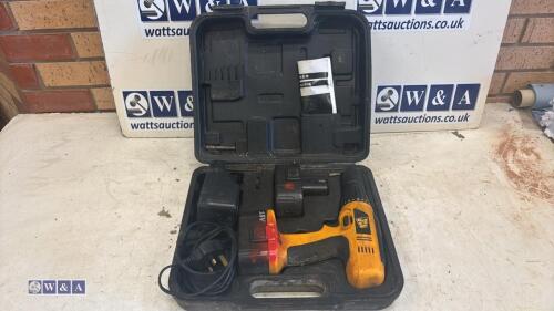 JCB cordless drill c/w case