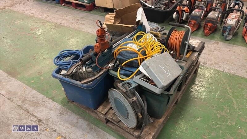 Pallet of mixed equipment including hand tools