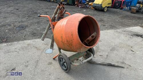 BELLE MINIMIX 150 petrol mixer c/w stand & pin