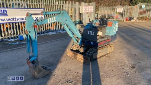 IHI 126X .5t rubber tracked excavator (s/n 1151338) with bucket & blade