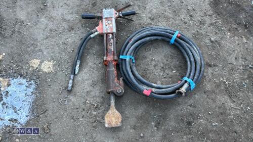 STANLEY hydraulic breaker c/w hoses