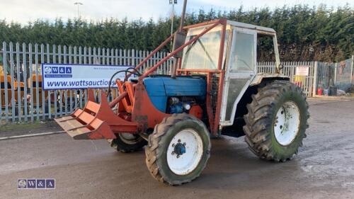 1976 FORD COUNTY 4600 4wd tractor c/w front mounted forestry blade & rear mounted pto driven cable winch (Q542 KUA)(Copy of V5 in office)